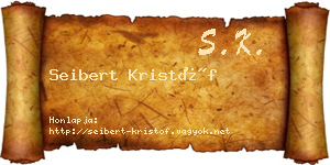 Seibert Kristóf névjegykártya